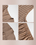 Willluxe® Striped V-Neck Peplum & Wide Leg Pants Two-Piece Set
