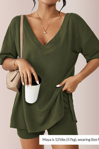 Willluxe® The Effortless V-Neck Lounge Set
