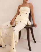 Willluxe®  Strapless Polka Dot Top and Pants Set
