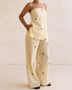 Willluxe®  Strapless Polka Dot Top and Pants Set