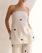 Willluxe®  Strapless Polka Dot Top and Pants Set