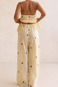 Willluxe®  Strapless Polka Dot Top and Pants Set