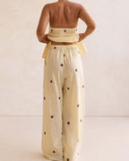 Willluxe®  Strapless Polka Dot Top and Pants Set