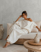 Willluxe®  Off-White Off-Shoulder Two-Piece Set