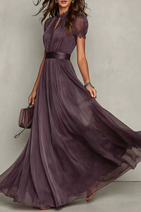 Willluxe® Romantic Lace-Trimmed Double Mesh Maxi Dress