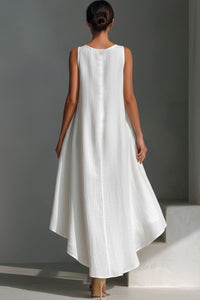 Willluxe® Sleeveless Round Neck Irregular Casual Midi Dress