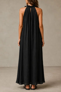 Willluxe® Breezy Halter Neck Ruffle Maxi Dress