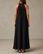 Willluxe® Breezy Halter Neck Ruffle Maxi Dress