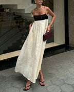 Willluxe® White Contrast Maxi Dress