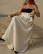Willluxe® White Contrast Maxi Dress