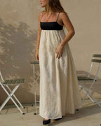 Willluxe® White Contrast Maxi Dress