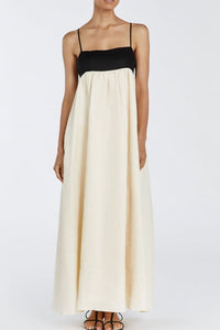 Willluxe® White Contrast Maxi Dress
