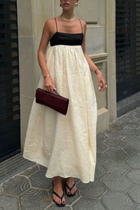 Willluxe® White Contrast Maxi Dress