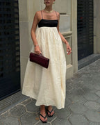 Willluxe® White Contrast Maxi Dress
