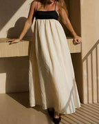Willluxe® White Contrast Maxi Dress