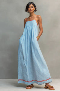 Willluxe® Sleeveless Striped Maxi Dress