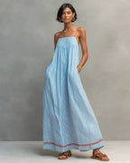 Willluxe® Sleeveless Striped Maxi Dress