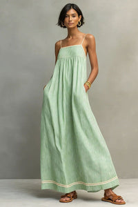 Willluxe® Sleeveless Striped Maxi Dress