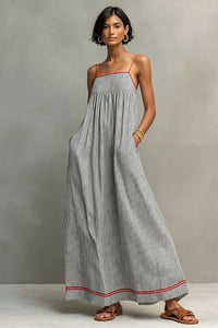 Willluxe® Sleeveless Striped Maxi Dress