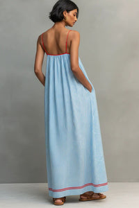 Willluxe® Sleeveless Striped Maxi Dress