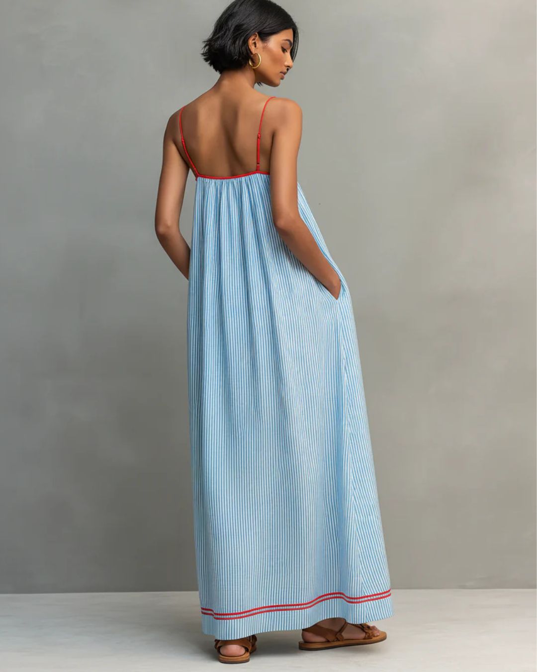 Willluxe® Sleeveless Striped Maxi Dress