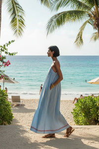 Willluxe® Sleeveless Striped Maxi Dress