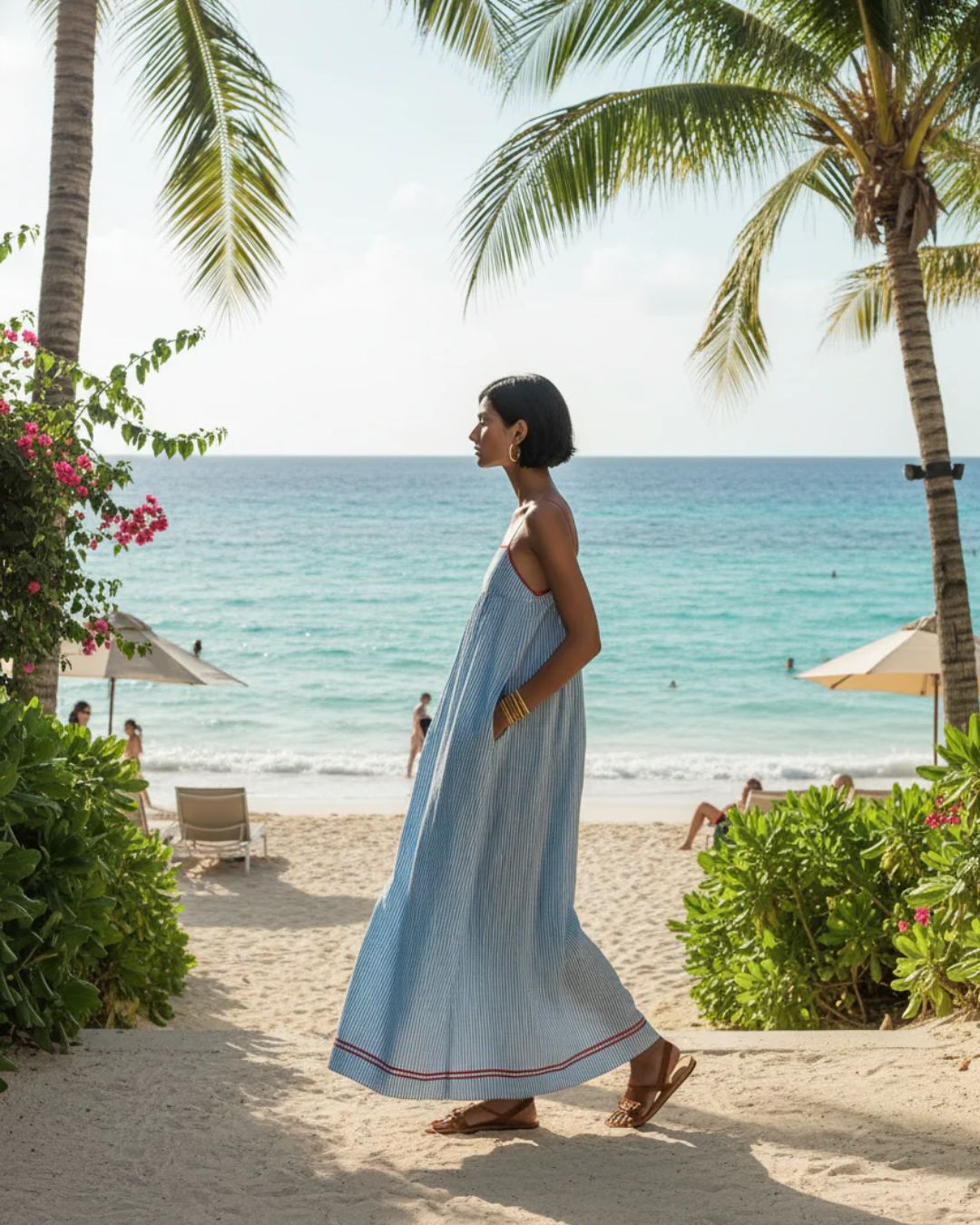 Willluxe® Sleeveless Striped Maxi Dress