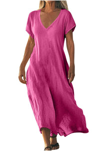 Willluxe® Effortless Flowy V-Neck Maxi Dress
