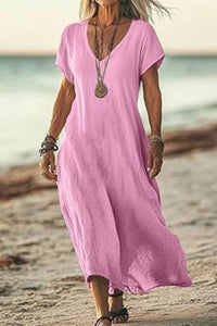 Willluxe® Effortless Flowy V-Neck Maxi Dress