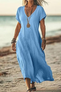 Willluxe® Effortless Flowy V-Neck Maxi Dress