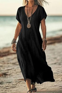 Willluxe® Effortless Flowy V-Neck Maxi Dress