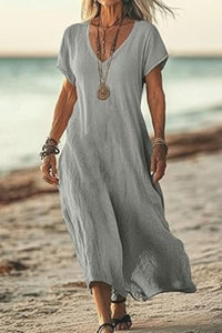 Willluxe® Effortless Flowy V-Neck Maxi Dress