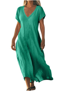 Willluxe® Effortless Flowy V-Neck Maxi Dress