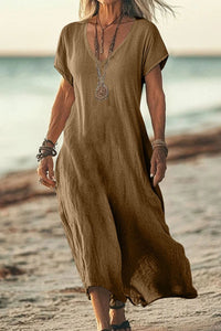 Willluxe® Effortless Flowy V-Neck Maxi Dress