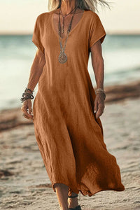 Willluxe® Effortless Flowy V-Neck Maxi Dress