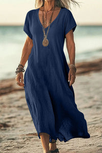 Willluxe® Effortless Flowy V-Neck Maxi Dress