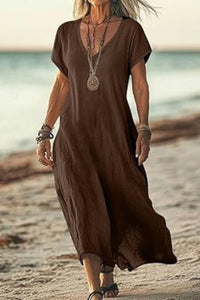 Willluxe® Effortless Flowy V-Neck Maxi Dress