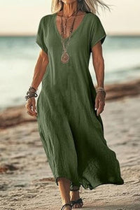 Willluxe® Effortless Flowy V-Neck Maxi Dress