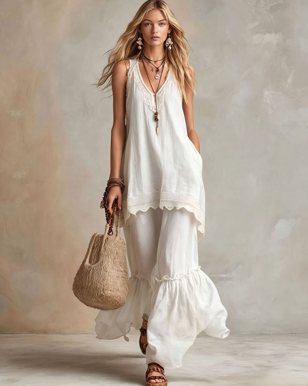 Willluxe® Ruffle Hem Set