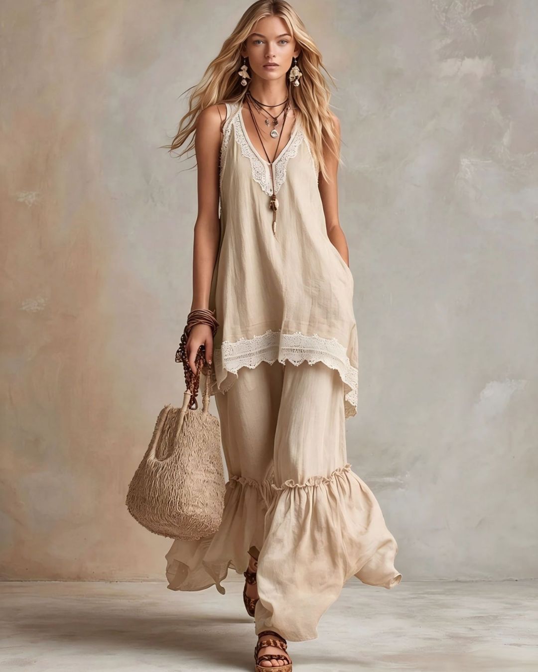 Willluxe® Ruffle Hem Set