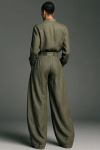 Willluxe® Vintage Relaxed Cardigan and High-Waisted Set
