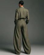 Willluxe® Vintage Relaxed Cardigan and High-Waisted Set