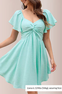 Willluxe® Breezy Twist-Front Open Back Bow Mini Dress