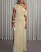 Willluxe® One-Shoulder Ruched Maxi Dress
