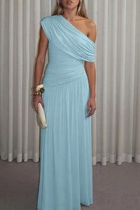 Willluxe® One-Shoulder Ruched Maxi Dress