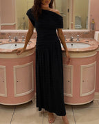 Willluxe® One-Shoulder Ruched Maxi Dress