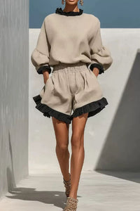 Willluxe® Ruffle Trim Hem Set