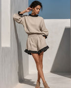 Willluxe® Ruffle Trim Hem Set