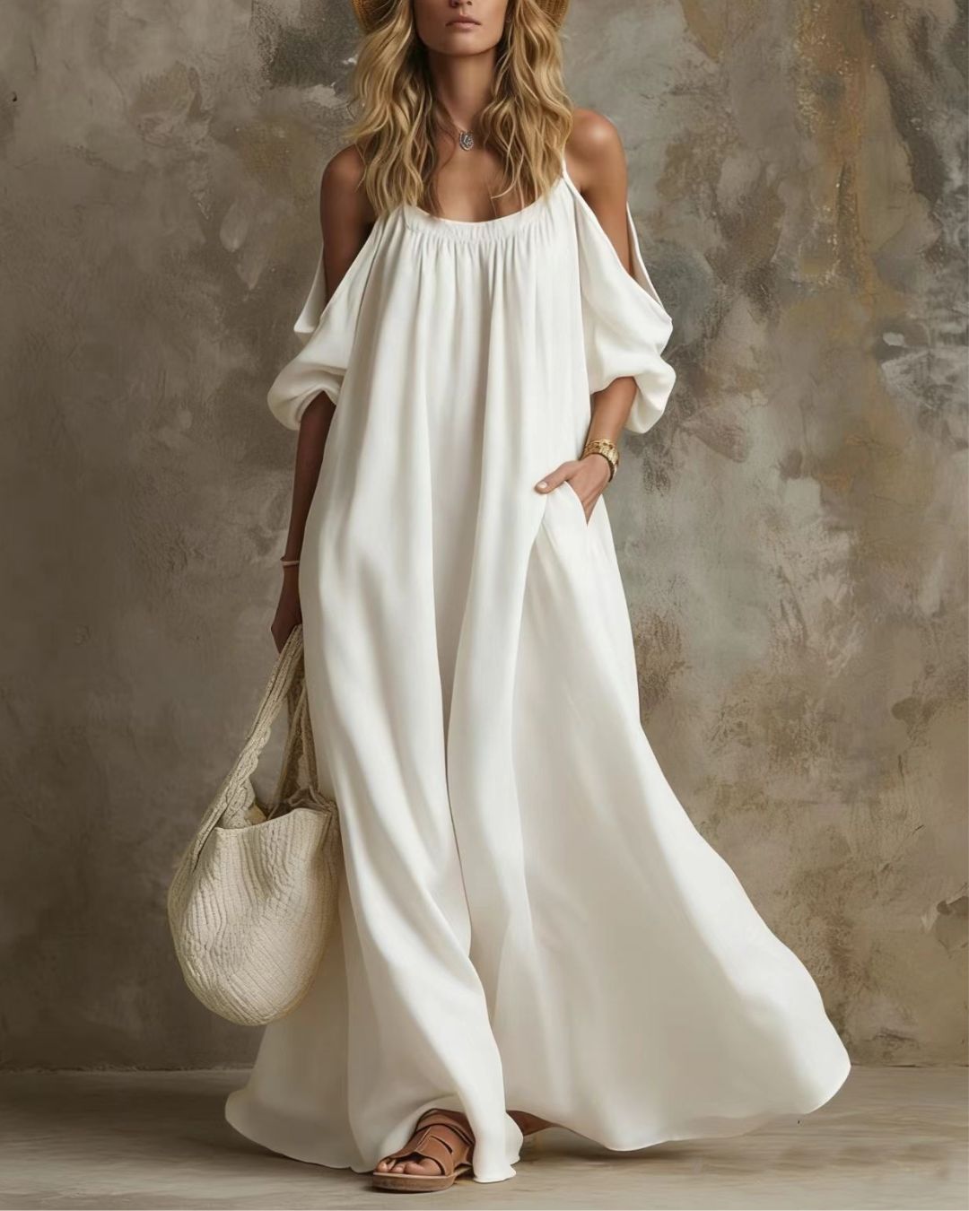 Willluxe® Resort Spaghetti Strap Swing Maxi Dress