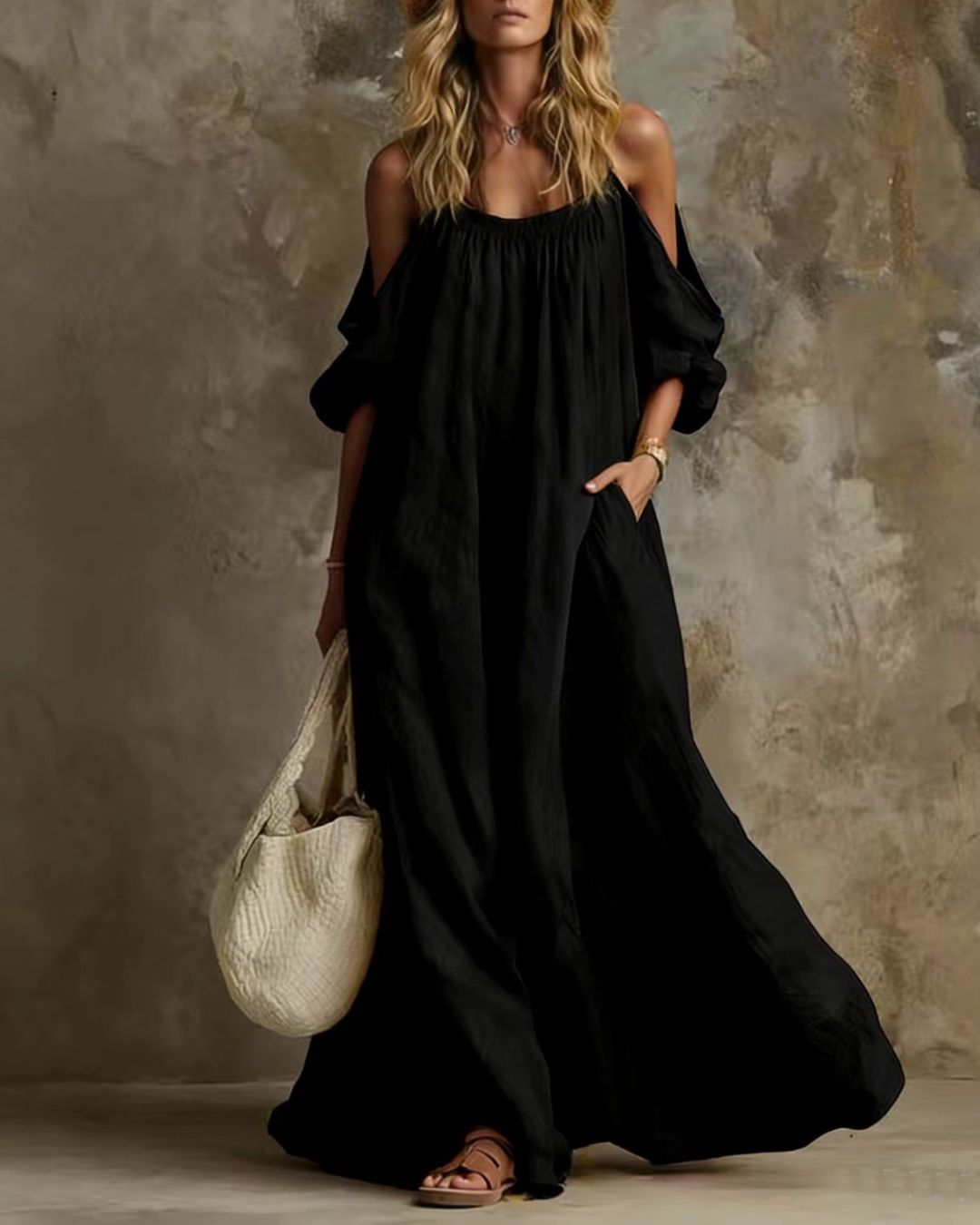 Willluxe® Resort Spaghetti Strap Swing Maxi Dress